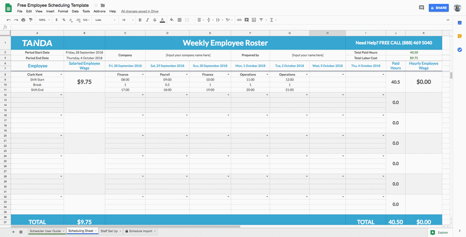 Work Schedule Template Google Docs DocTemplates