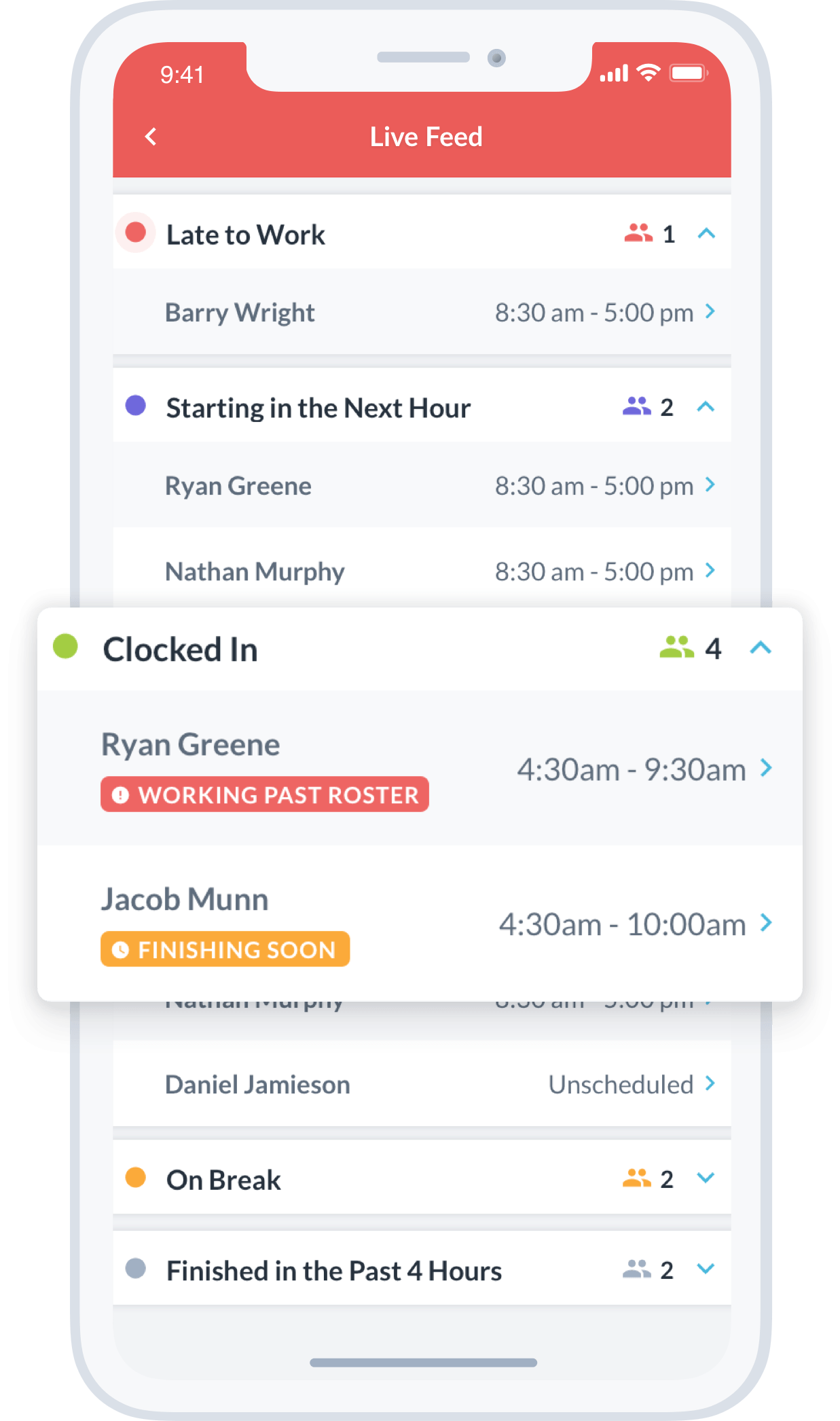 Live-Feed Live Feed on the Tanda App